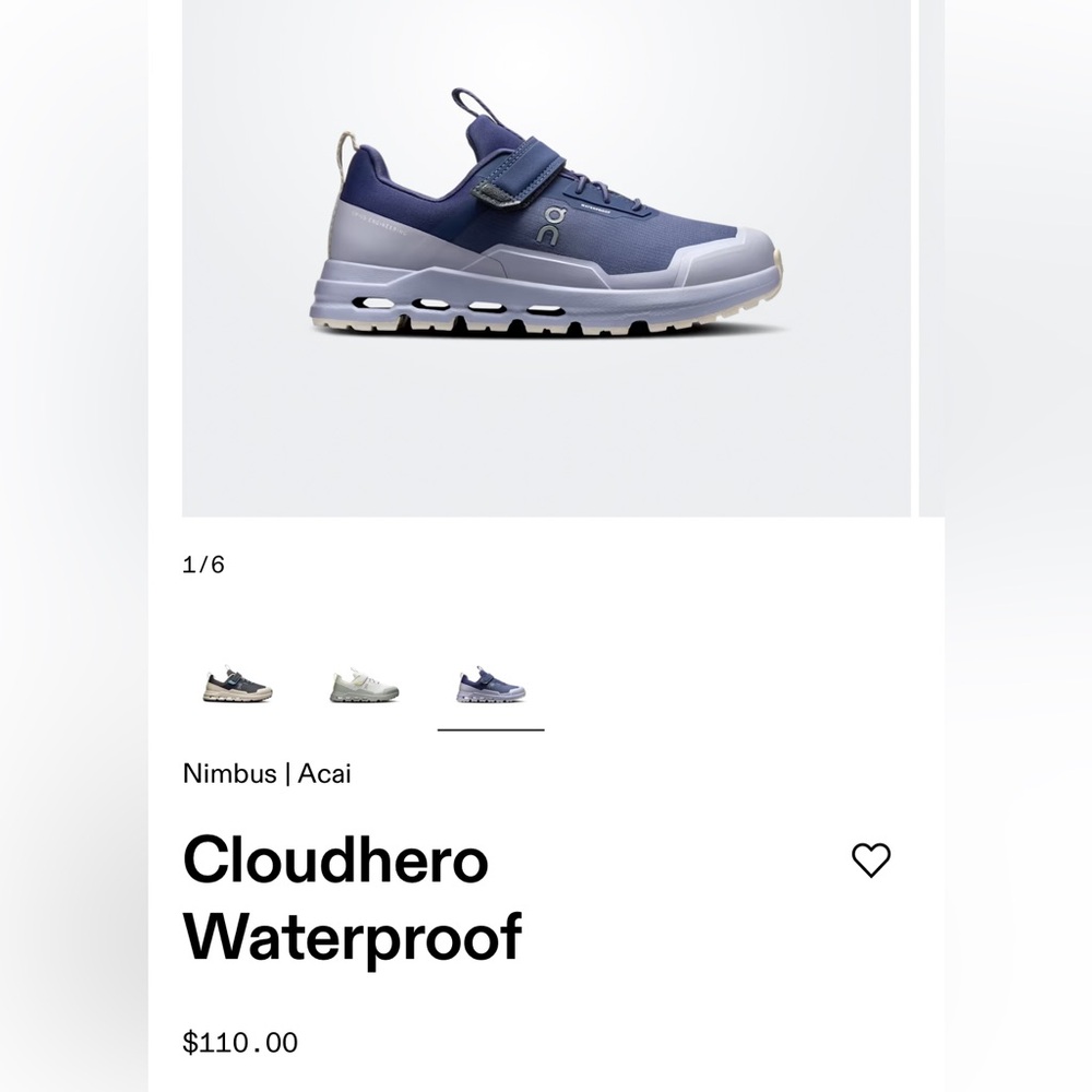 On Running Cloudhero Kids Sneakers - Nimbus Acai size 1(kids)